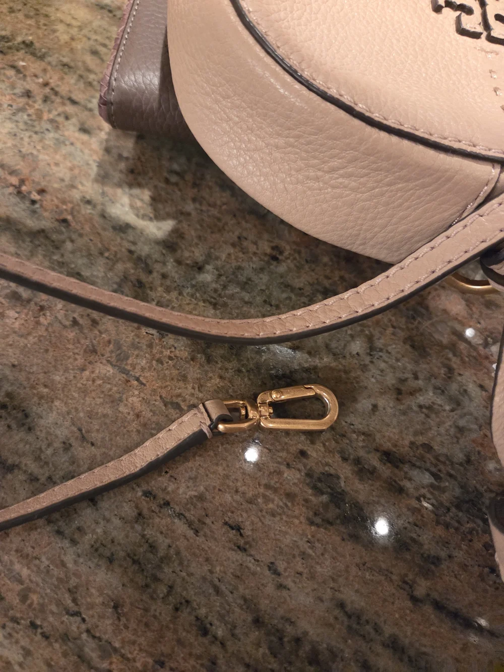 Tory Burch Tan Leather Mini Crossbody Bag with Tassel And Brown Wallett - Picture 5 of 10
